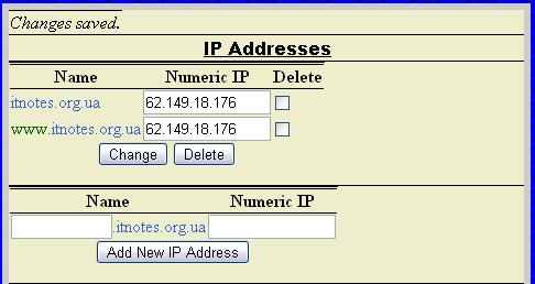 zoneedit.com - IP Addresses: А записи добавлены.